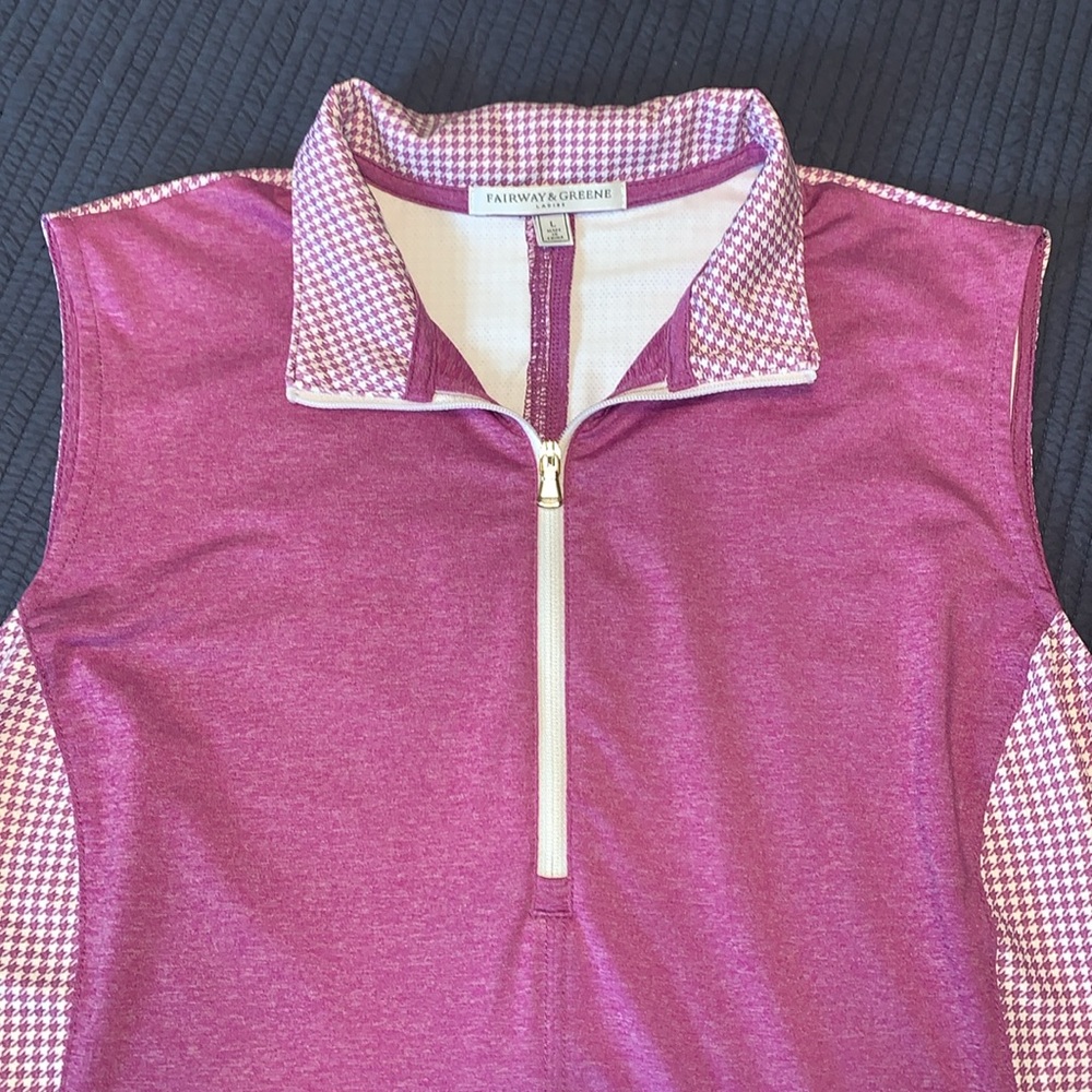 ⛳️ Mock collar 1/4 zip sleeveless golf top
